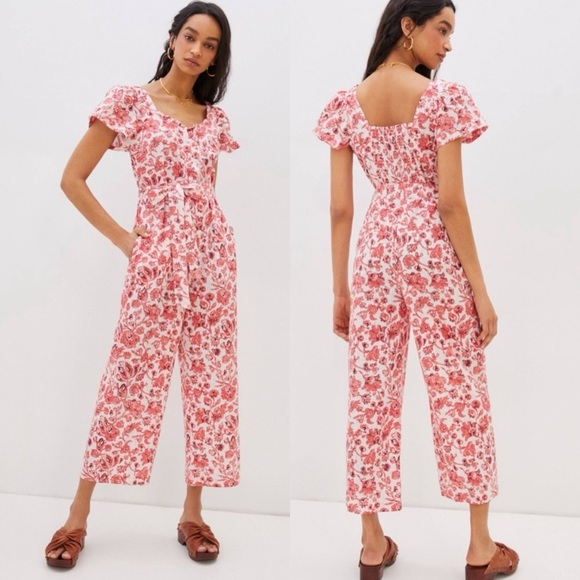 Anthropologie Pants - Anthropologie Find Me Now Effie Red Jumpsuit XL